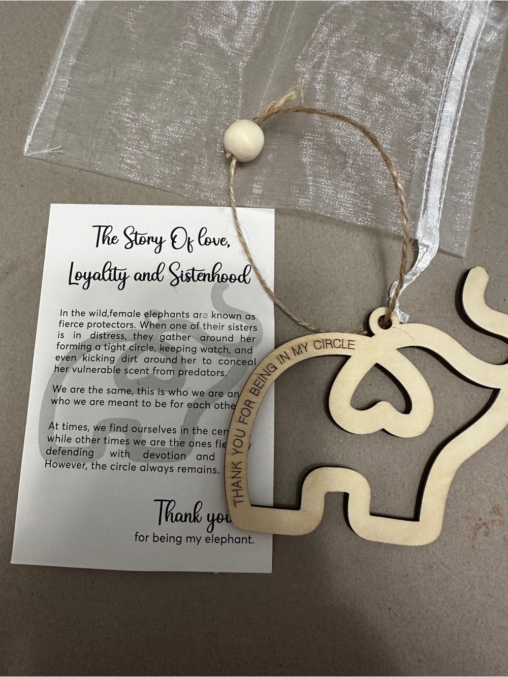 Precious show of love for the special women in your life. Wood Elephant